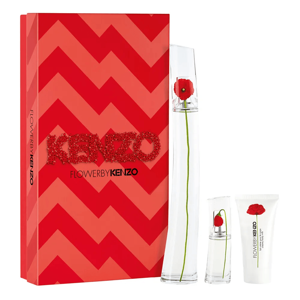 Kit Coffret Kenzo Flower by Kenzo EDP + Loção Corporal + Travel Size