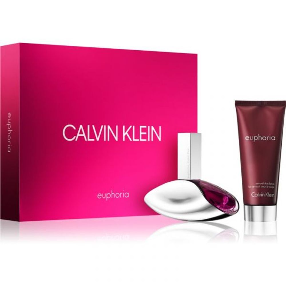 Kit Coffret Calvin Klein Euphoria Feminino EDP + Body Lotion 100 ml - new  worldfree
