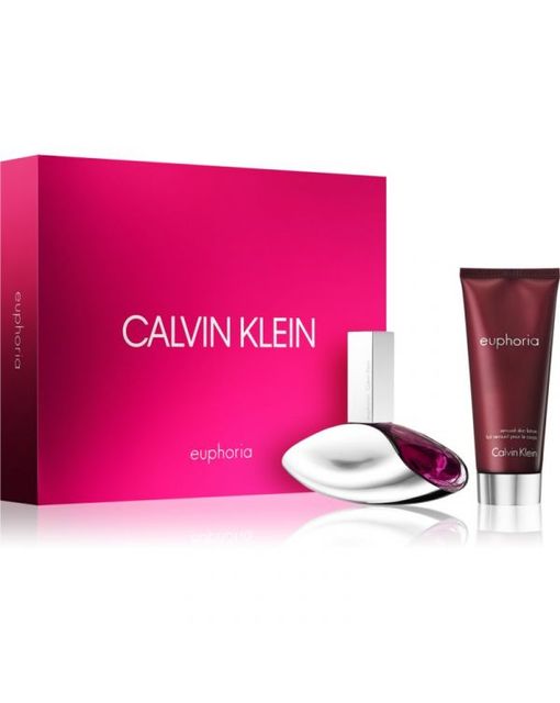 Kit Coffret Calvin Klein Euphoria Feminino EDP + Body Lotion 100 ml - new  worldfree