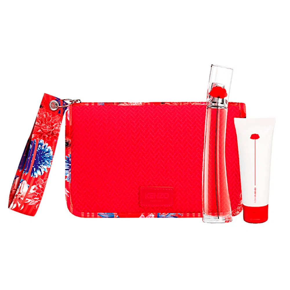 Kit Coffret Kenzo Flower By Kenzo Perfume Feminino 50ml + Body Milk