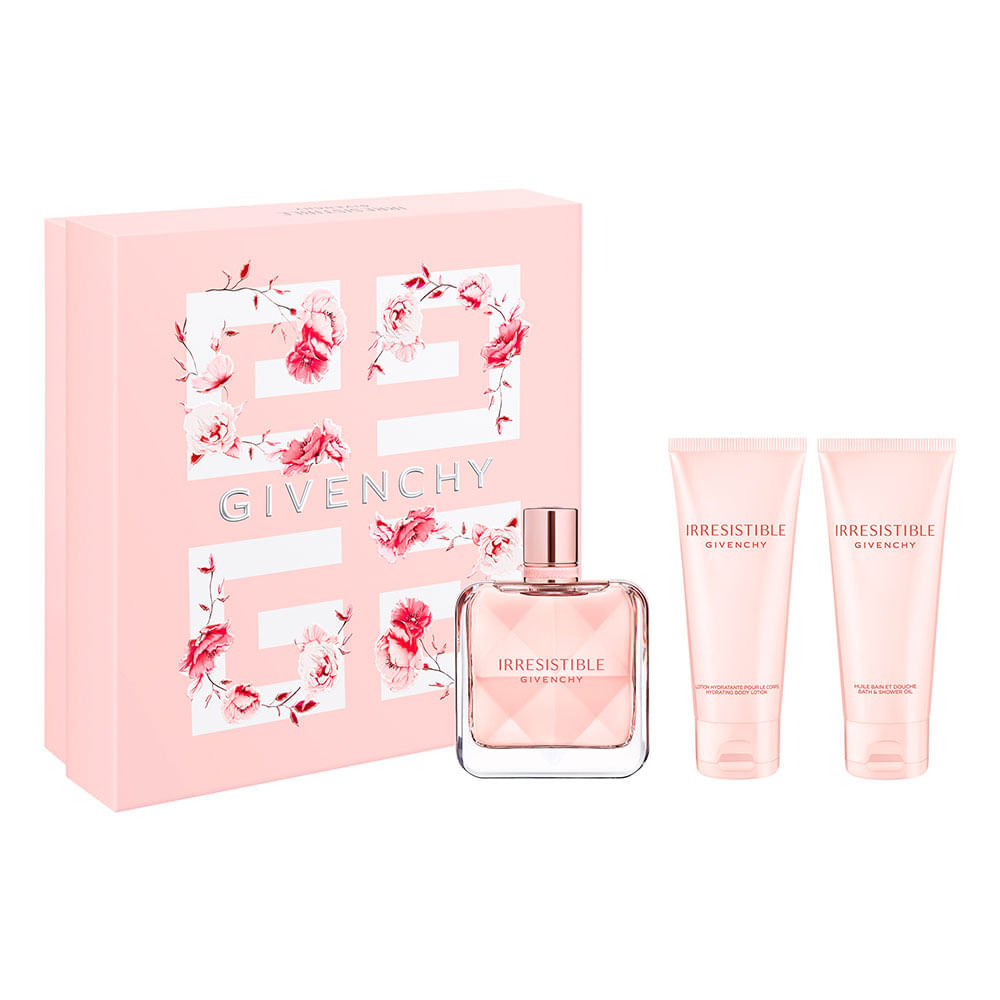 Kit Coffret Givenchy Irresistible 80ml Edp Loção Corporal 75ml Shower Oil 75ml New Worldfree 